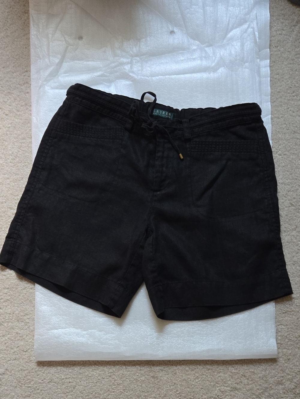Ralph Lauren Black Linen Shorts